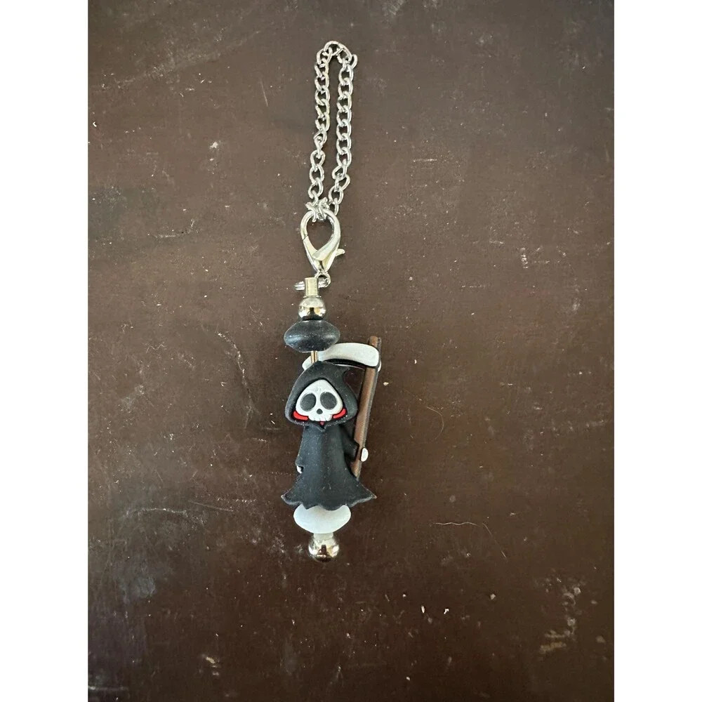 Handmade Coffee Travel Mug Charms Drink Cup Accessories Halloween Grim Reaper